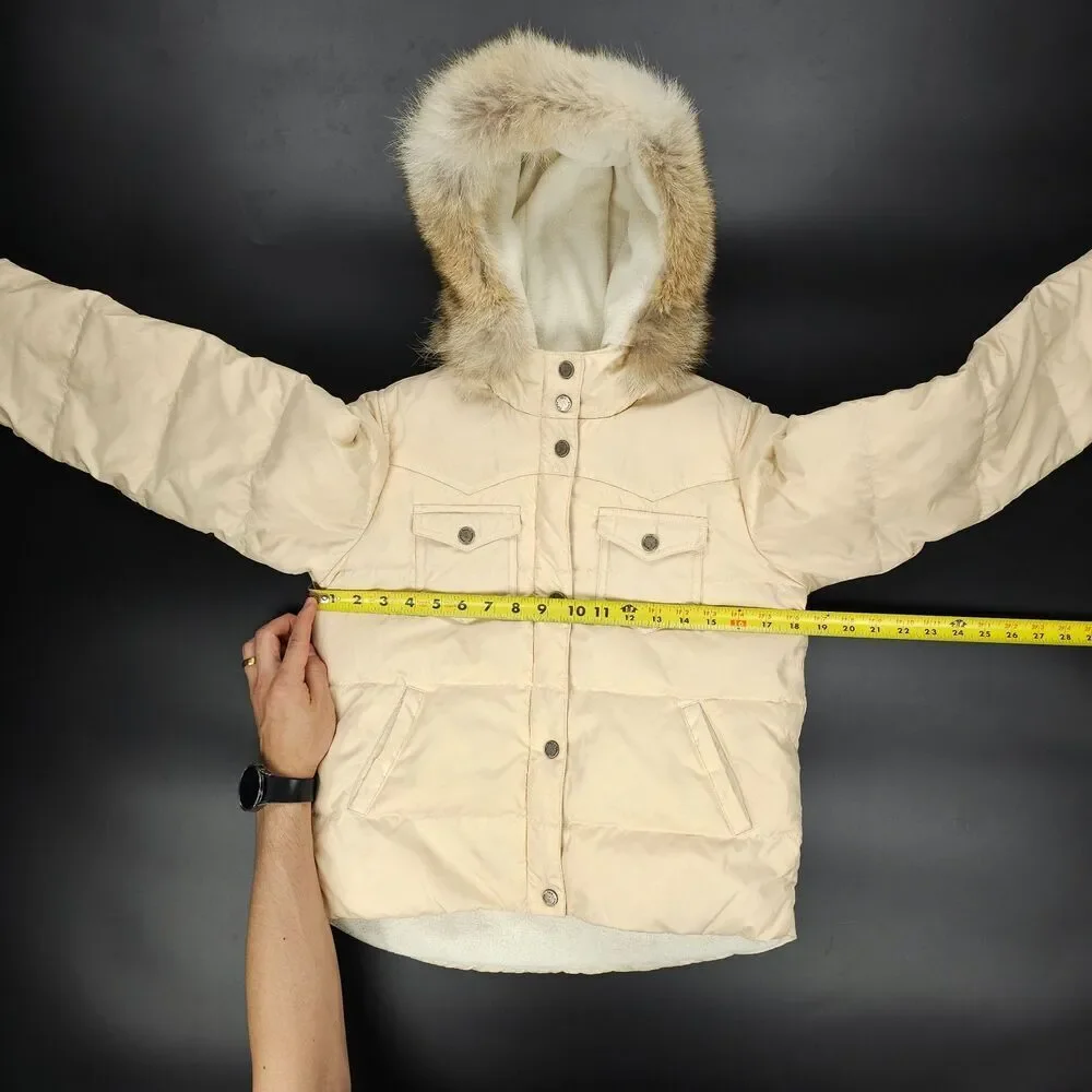 RALPH LAUREN Coyote Fur Down Parka Insulated Puffer Jacket Snow Ski Fleece Hood